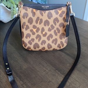 Like new, medium Kate Spade New York cheetah print crossbody